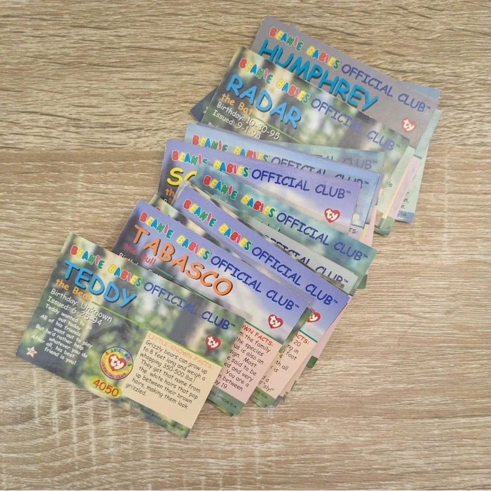 TY Beanie Babies BBOC Cards Common Series 2 Lot of 25 No Duplicates 1999‎